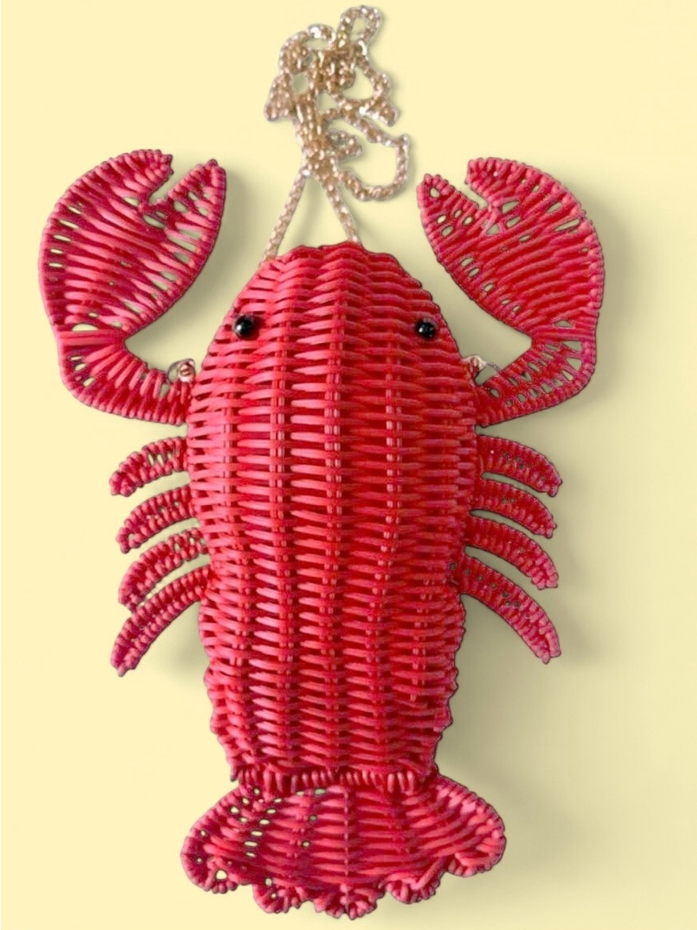 Tommy Bahama Red Woven Lobster Crossbody Bag